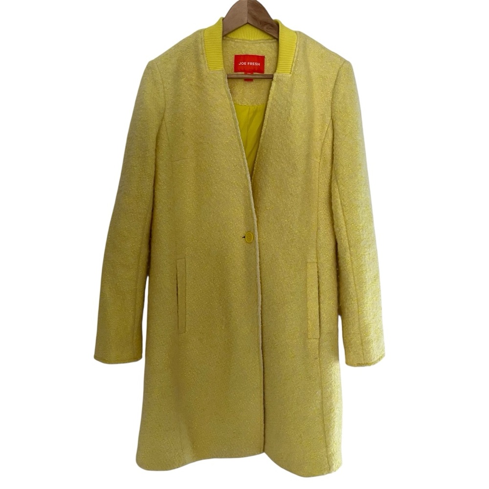 NWOT Midi Wool Blend Spring Lemon Lemonade Coat